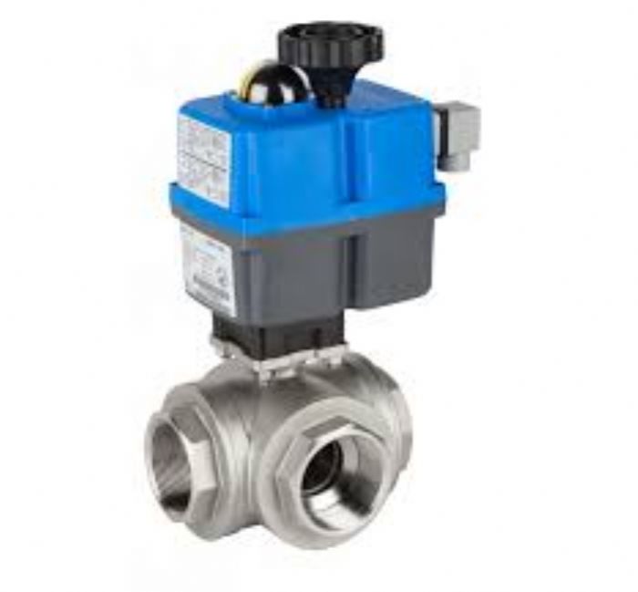 VALVULA TRES VIAS CON ACTUADOR ELECTRICO